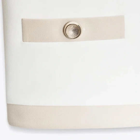 ZARA Short Sleeve Combination Contrast Blazer | Small, New - Picture 9 of 16